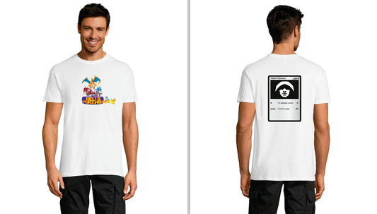 Tee-Shirt Hello Pokemon Fan Art Grand Logo