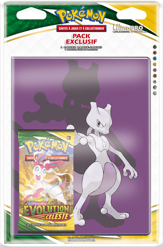 Portfolio Pokémon MEWTWO + booster evolution Celeste